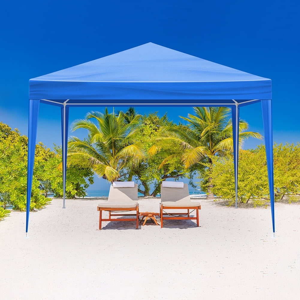Aimee Lii 120" x120" Large Party Tent, Events Shelter Canopy Gazebo with 4 Side Walls, Shade Shelter for Weddings, Picnic, Blue