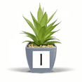 thumbnail image 1 of roman Chiffres en Noir Faux Pot de Fleurs Ananas Vase Mini Décor, 1 of 3