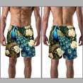 thumbnail image 3 of luoweisi Men's Beach Shorts Quick Dry Swim Trunks with Mesh Lining Peacock L, 3 of 5