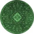 thumbnail image 1 of Ahgly Company Indoor Round Persian Emerald Green Traditional Area Rugs, 5' Round, 1 of 4