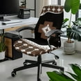 thumbnail image 2 of Renewold Southwest American Tribal Brown Black Office Chair Cover Executive Computer Chair Cover Stain Resistant High Back Chair Protector for Universal Rotating Chair (NOT Chair), L, 2 of 7