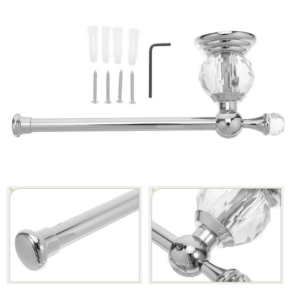 LOLIPPYY Stainless Steel Wall Mount Paper Towel Holder with Crystal Finish for Kitchen and Bathroom Use