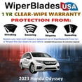 thumbnail image 2 of 2023 Honda Odyssey Beam Wiper Blades Wipers w/1yr Warranty (Set of 2), 2 of 5
