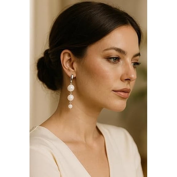 Opal Dangle Earrings – Handmade Silver-Tone Jewelry – Elegant Party Accessories