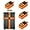 Orange, variant on 4 Pack Luggage Straps for Suitcases TSA Approved Travel Belt