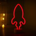 thumbnail image 1 of Lámpara de escritorio LED de neón con forma de arcoíris, relámpago y amor, lámpara decorativa con base de nube, luz de noche, 1 of 6