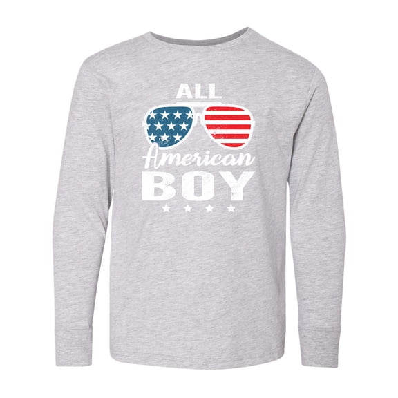 Inktastic All American Boy USA Parade Long Sleeve Youth T-Shirt
