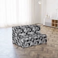 thumbnail image 4 of Charcoal Foldable Mattress, Greyscale Hexagons Grid, 74.8" x 35.4", Grey Charcoal Grey White, by Ambesonne, 4 of 6