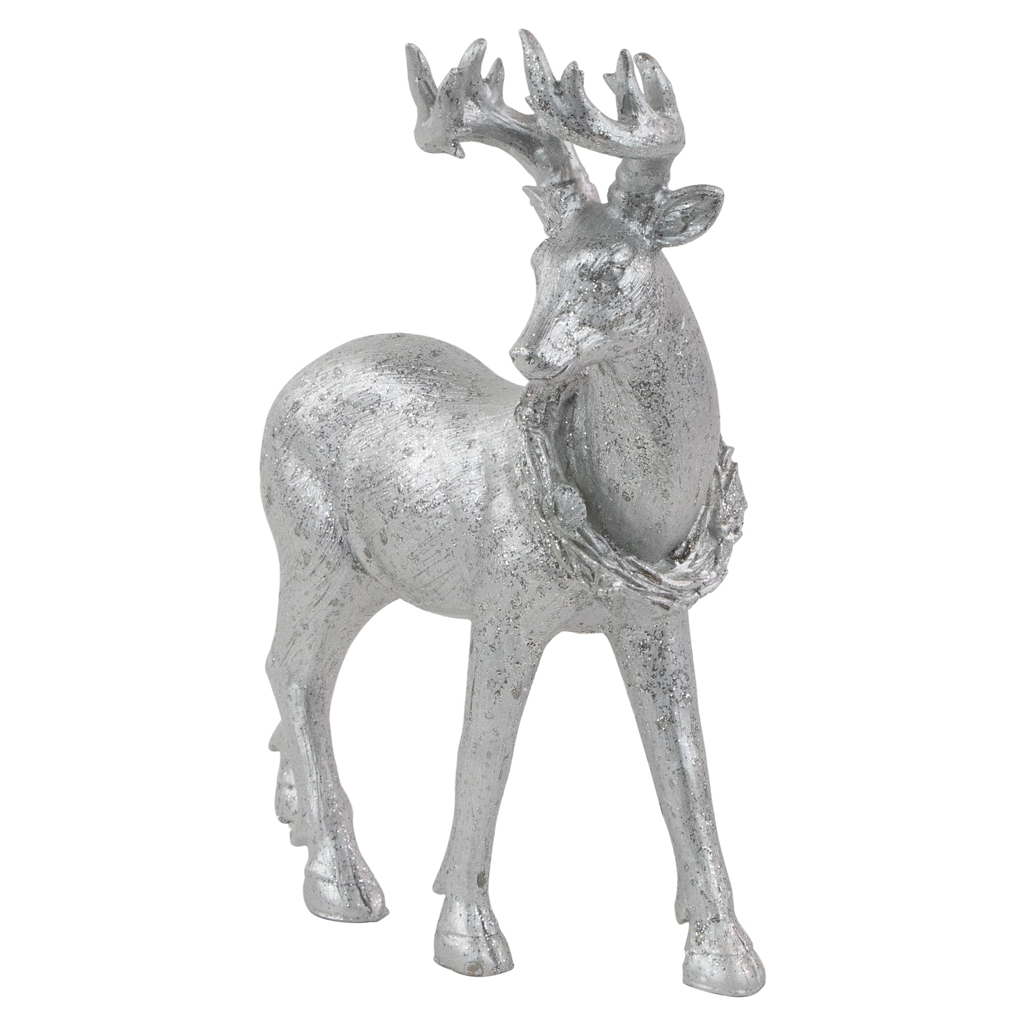 11.5" Elegant Silver Christmas Table Top Reindeer Figure