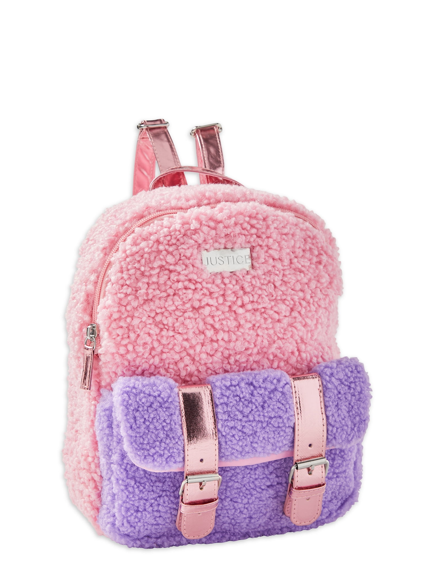 justice pink backpack