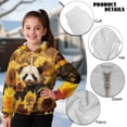 thumbnail image 6 of Pzuqiu Panda Hoodies for Teen Girls Size 6-7 Comfortable Long Sleeve Sweatshirt Kids Warm Soft Fall Outfits Fashion Clothing Washable Casual for Outdoor Activities, 6 of 7