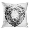 thumbnail image 1 of RYLABLUE Housse de Coussin Tête de Mouton Suspendue devant Noir et Blanc, 1 of 1