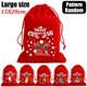 thumbnail image 3 of 20/1 piezas de bolsas de terciopelo rojo para Navidad, bolsa con cordón para envolver dulces de muñeco de nieve de Papá Noel, bolsa de almacenamiento para decoración de fiesta de Año Nuevo, 3 of 5