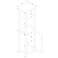 thumbnail image 2 of Bowery Hill Modern White Finished Wood Bathroom Storage Cabinet, 2 of 10