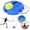 Style A, variant on 2 Pack Tennis Beginner Training Ball with Elastic Rubber String for Single Practice - Parking Aid, Woolen Rubber Trainer