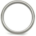 thumbnail image 3 of Chisel Titanium Brushed and Polished with Sterling Silver Inlay 8.2mm Ridged Edge Band - Ring Size 10.5, 3 of 8