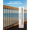 thumbnail image 4 of VEVOR 61 Pack Deck Balusters, 29.5 in Galvanized Steel Railing Spindles, Hollow Rectangle Metal Decking Stair Balusters with Pre-Drilled Hole, End Caps, Screws, for Deck, Porch & Stair Railing, Black, 4 of 9
