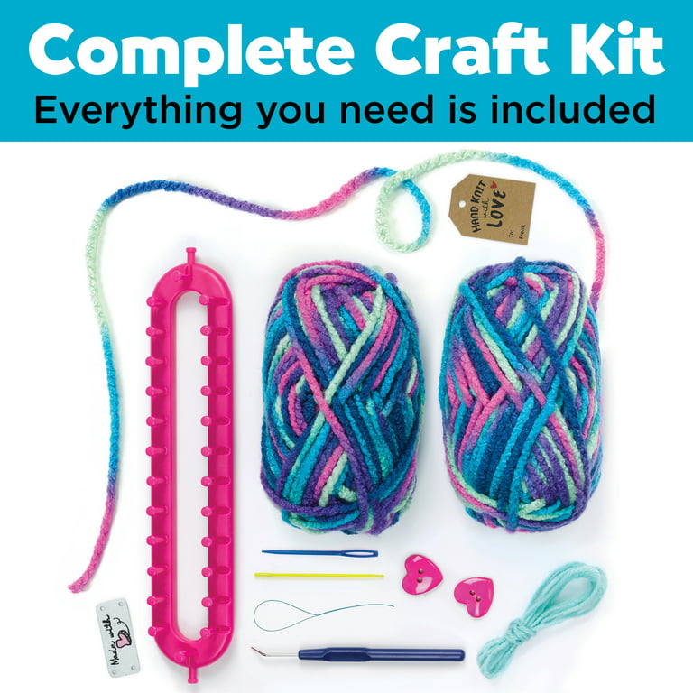 Beginner Scarf Kit, Learn to Knit Kit, Create Your Own Knit Stitch Scarf  Knitting Kit, Perfect Christmas Gift, Beginner Knitting 