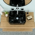 thumbnail image 3 of CoSoTower 19"X15" Black and Gray Marble Pattern Ceramic Rectangular Vessel Bathroom Sink, 3 of 6