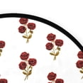 thumbnail image 4 of 36.2 Inch Round Floor Mat Red Roses and Golden Leaves Carpet Decor Rug for Living Room Bedroom, 4 of 6