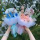 thumbnail image 2 of Muñeco de peluche de gato de dibujos animados My Melody Kuromi Cinnamoroll Kt con ramo de flores para San Valentín, Navidad, graduación, regalo de cumpleaños, 2 of 4