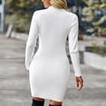 thumbnail image 3 of Women Dress, Hollow Out Long Sleeves Women Dress Pure Color For Clubs For Female ANGGREK Otros, 3 of 6