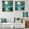 thumbnail image 4 of Designart "Minimalims Palm Trees Green IV" Floral Floater Framed Canvas Print, 4 of 7