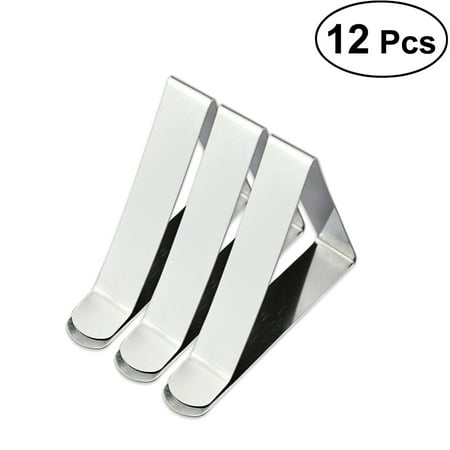 

Jiandong tablecloth clips 12pcs Stainless Steel Triangle Tablecloth Clips Adjustable Table Cloth Triangle Clamps 5cm(2.36X2.09X0.47Inch)