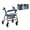 Blue Butterfly Moon Floral, variant on COEQINE Seat and Backrest Covers for Rollator Walkers with Under Seat Rollator Bag, Stylish Mobility Accessory Replacement Decor for Older Elderly Gifts, Gray Leopard Print
