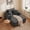 Gray, variant on LEHZROAJ Oversized Upholstered Sofa with Ottoman,Comfy Corduroy Couch Pillows Deep Seat for Living Room,Bedroom(Beige)
