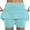 Mint Green, variant on Women's High Waist Yoga Shorts - Elastic, Lightweight, Print Design, Polyester-Spandex Blend, Suitable for Jogging/Workout/Everyday