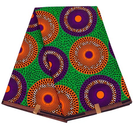 6 Yards African Fabric Cotton Circel Pattern Cloth 24FS1406
