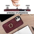 thumbnail image 6 of Compatible with iPhone 12 Mini Case Wallet with Card Holder, 360°Rotation Finger Ring Holder Kickstand Premium PU Leather Soft TPU Anti-Drop Back Phone Cover For iPhone 12 Mini, Winered, 6 of 8