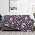 thumbnail image 2 of Rateoe Snake And Floral Pattern Flannel Throw Blanket, Ultra-soft Blanket for Bed, Couch, Car, Hypoallergenic Anti-pilling blanket-50"x40"(Horizontal), 2 of 6