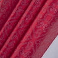 thumbnail image 4 of Diamond Metallic Faux Silk 54 x 90 in. Single Grommet Curtain Panel in Red, 4 of 5