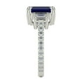 thumbnail image 5 of HeartsAndYou 3ct Natural Blue Sapphire & Diamond Ring Trilogy 100% REAL 14k SOLID White Gold, 5 of 9