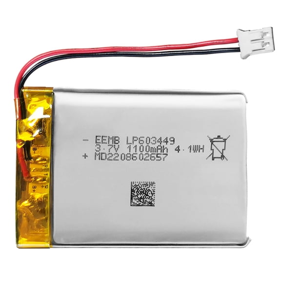 EEMB 3.7V 1100mAh 603449 Rechargeable Lithium Polymer ion Battery Pack with JST Connector.Make Sure Device Polarity Matches with Batteries Before Purchase!!!