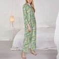 thumbnail image 3 of Honeii Rabbit And Chick print Women's Pajama Sets Long Sleeve Button Down Sleepwear Nightwear Soft Pjs Lounge Sets-XX-Large, 3 of 7