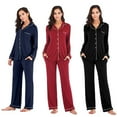 thumbnail image 6 of Eternatastic Womens Pajamas Set Long Sleeve Sleepwear Button Down Nightwear Soft Modal Pj Lounge Sets, 6 of 6