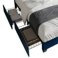 thumbnail image 6 of Home Design Hanover King Upholstered Storage Platform Bed Frame with Silver Acrylic Strip Headboard and Four Under-Drawers, Blue, Easy Assembly, 6 of 6