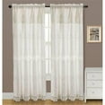 thumbnail image 1 of RT Designers Collection PNA09897 Alisa Macrame 54 x 84 Po Rod Pocket Rideau Panneau avec Attache 18 Po Valance&44; Beige, 1 of 1