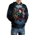 thumbnail image 6 of Demon Slayer Mens Womens Novelty Hoodie 3D Print Pullover Hooded Long Sleeve Sweatshirts Tops Blouse with Pocket, 6 of 8