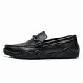 thumbnail image 3 of Men's Casual Loafers Slip On Leather Shoes Comfortable Lightweight Driving Shoes Male Moccasins Classic Penny Loafer Flats Boat Shoes Outdoor Walking Shoes, 3 of 17