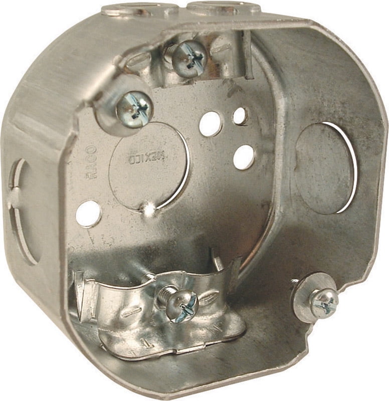 Raco 3-1/2 in.   Octagon Steel 1 gang Junction Box Gray