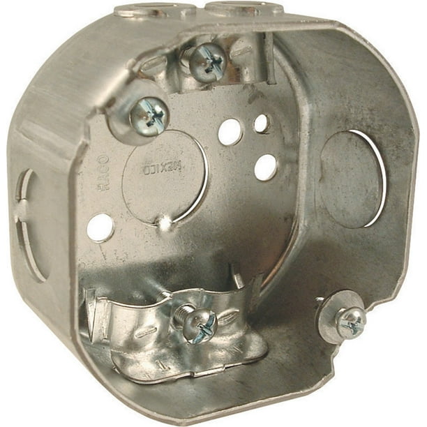 Raco 31/2 in. Octagon Steel 1 gang Junction Box Gray