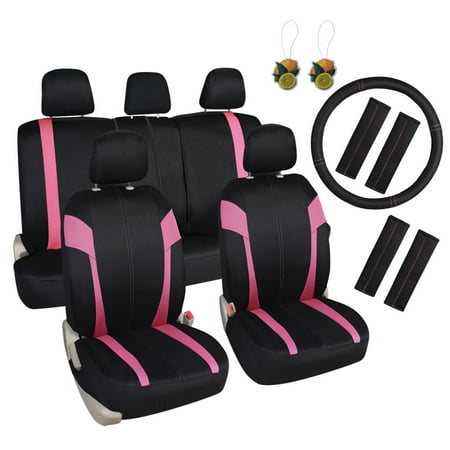 - Leader Accessories Universal Fit Car Seat Covers 17pcs Set with Airbag, 15