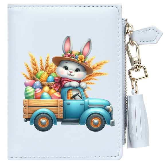 Personalized Wallets for Women Bifold Card Holder Wallet with Zipper Keychain Coin Pocket Small Slim Compact Multi Functional Wallet