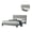 Gray, variant on Poundex Ebony Fabric California King Size Platform Bed Frame