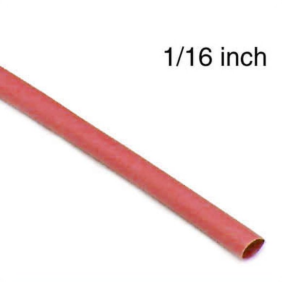 PLF100-1/16-RED-4 - TUBING HST 1/16INX4FT SW Rouge 2:1 600V 125C