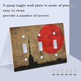 thumbnail image 4 of Dailycode Light Switch Plate Covers 2 Gang Wall Plate Plastics Outlet Covers for Kitchen Home Office Decor Red Sun and City, 4 of 8
